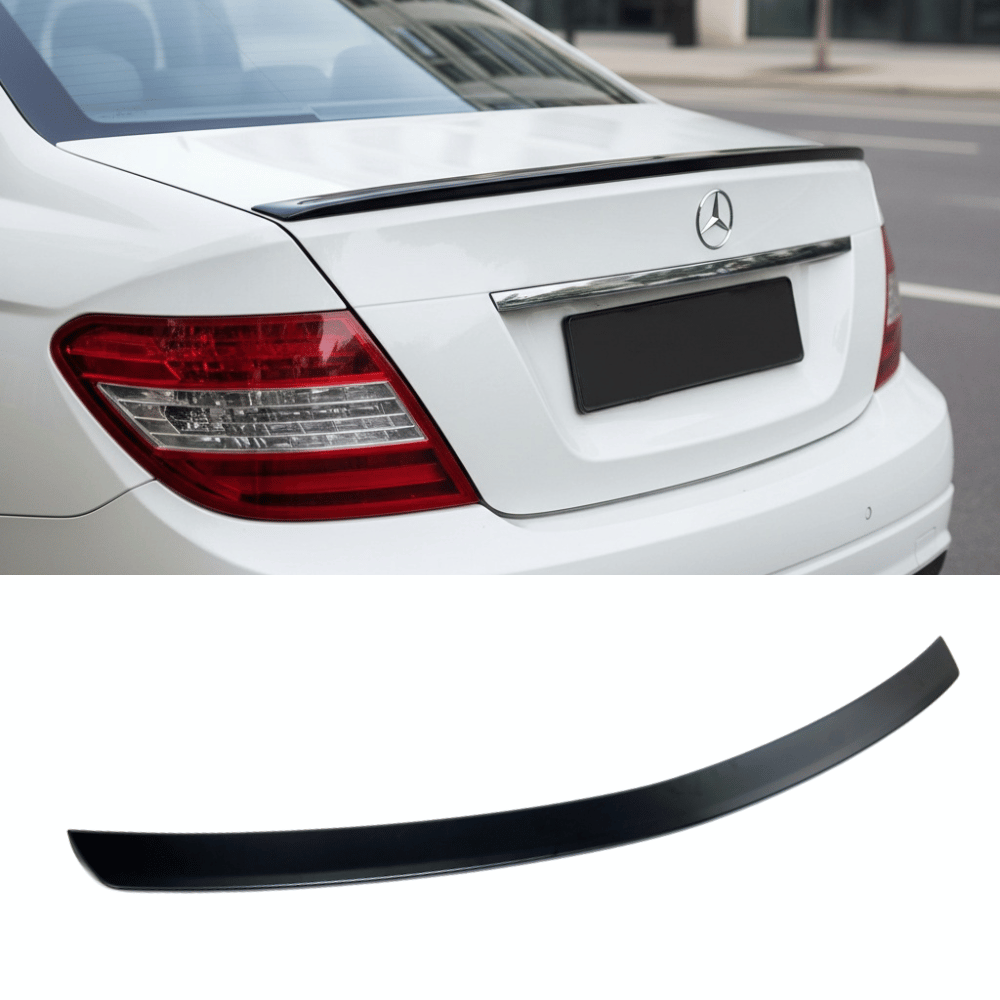 Sport - Heckspoiler mattschwarz für Mercedes C - Klasse W204 Limousine (2007 - 2014) - CarWorlds GmbH