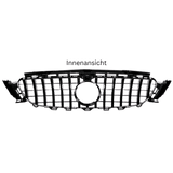 Sport Kühlergrill Schwarz mit Kamera - Passend für Panamericana GT Mercedes E - Klasse W213 S213 C238 A238 2016 - 2020 - CarWorlds GmbH