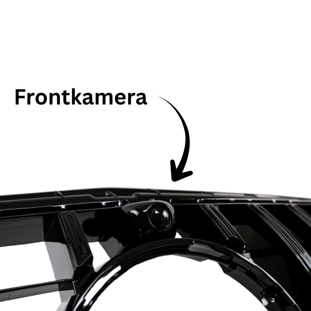 Sport Kühlergrill Schwarz mit Kamera - Passend für Panamericana GT Mercedes E - Klasse W213 S213 C238 A238 2016 - 2020 - CarWorlds GmbH