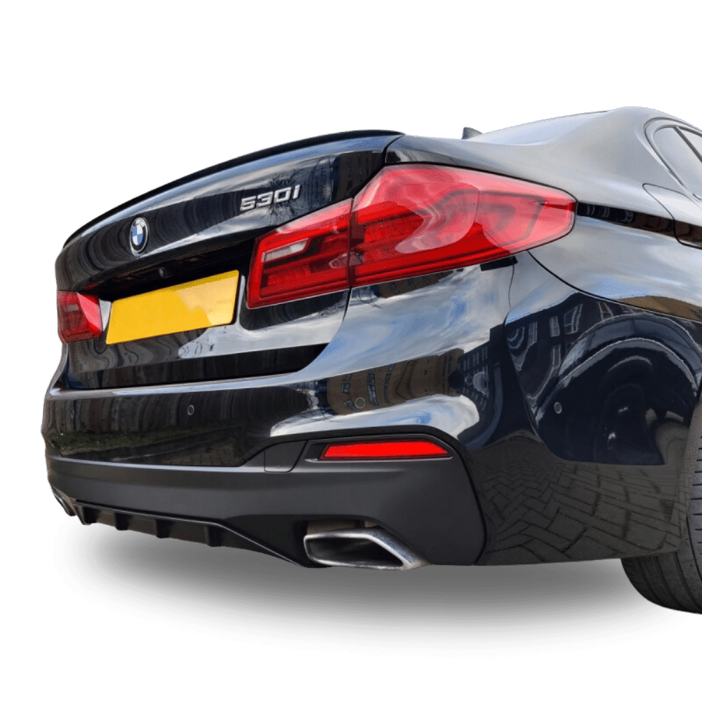 Sport - Performance Heckdiffusor Schwarz Glanz lackiert passt für BMW 5er G30 G31 M - Paket+ABE - CarWorlds GmbH