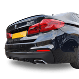Sport - Performance Heckdiffusor Schwarz Glanz lackiert passt für BMW 5er G30 G31 M - Paket+ABE - CarWorlds GmbH