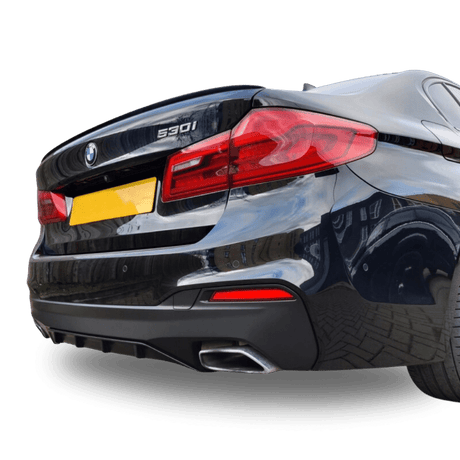 Sport - Performance Heckdiffusor Schwarz Glanz lackiert passt für BMW 5er G30 G31 M - Paket+ABE - CarWorlds GmbH