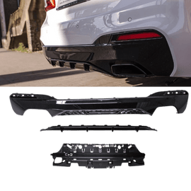 Sport - Performance Heckdiffusor Schwarz Glanz lackiert passt für BMW 5er G30 G31 M - Paket+ABE - CarWorlds GmbH