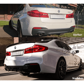 Sport - Performance Heckdiffusor Schwarz Glanz lackiert passt für BMW 5er G30 G31 M - Paket+ABE - CarWorlds GmbH