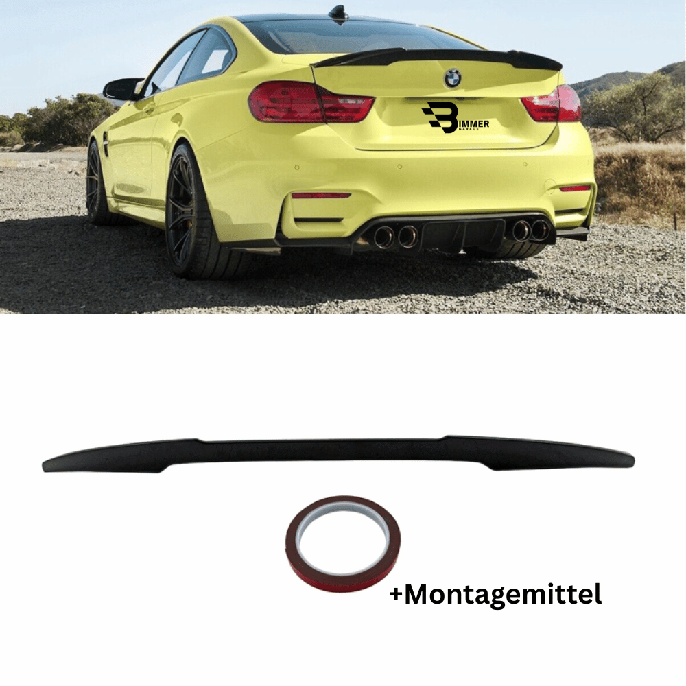 Sport - Performance Heckspoiler Schwarz Glanz V - Form - Passend für BMW M4 F82 Coupe - CarWorlds GmbH