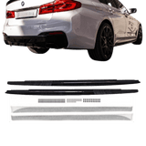 Sport - Performance Seitenschweller Schwarz glänzend lackiert +Folie Ansätze passt für BMW G30 G31 M - Paket mit ABE - CarWorlds GmbH