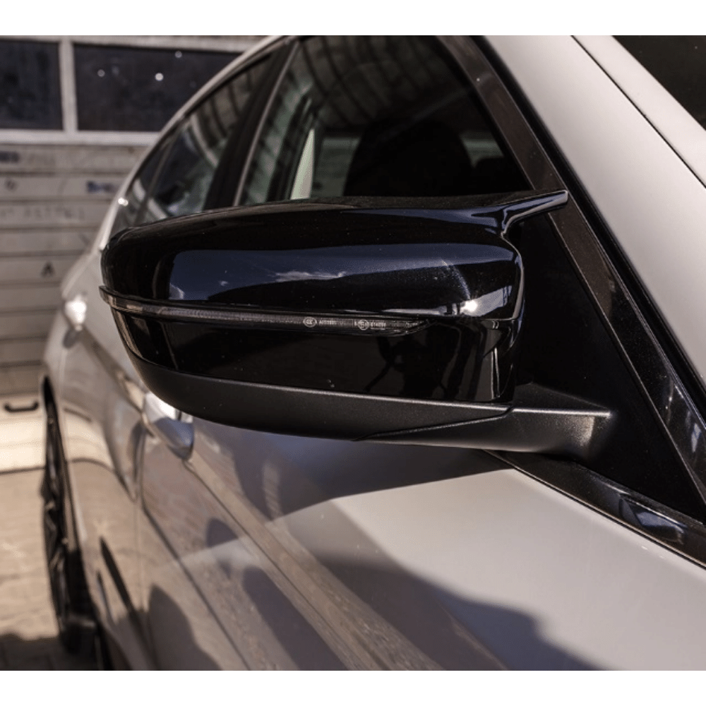 Sport Spiegelkappen Außenspiegel Set Schwarz Glanz passt für BMW G30 G31 G11 G12 - CarWorlds GmbH