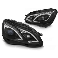 Laden Sie das Bild in den Galerie-Viewer, Voll - LED Scheinwerfer mit Tagfahrlicht - Passend für Mercedes E - Klasse W212 2013 - 2016 Schwarz - CarWorlds GmbH