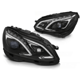 Voll-LED Scheinwerfer mit Tagfahrlicht - Passend für Mercedes E-Klasse W212 2013-2016 Schwarz