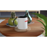 White 11oz Ceramic Mug with Color Inside - CarWorlds GmbH