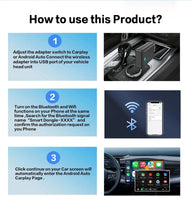 Load image into Gallery viewer, Wireless CarPlay &amp; Android Auto Adapter – Kabelloses Upgrade für OEM - Autoradios und unterwegs einsetzbar - CarWorlds GmbH