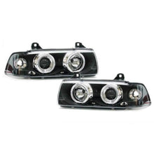 Lataa kuva Galleria-katseluun, Angel Eyes E36 - Ajovalot mustat - BMW E36 Bj 90-99 Sedan Touring (kompakti