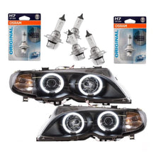 Load image into Gallery viewer, Angel Eyes CCFL complete headlight set year 01-05 Facelift Limousine / Touring HALOGEN 