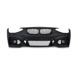 Front bumper SET - Sport design with grille - fog lights - PDC holes and SRA suitable for BMW 1 Series F20 built 09.2011-15 (not for facelift models)