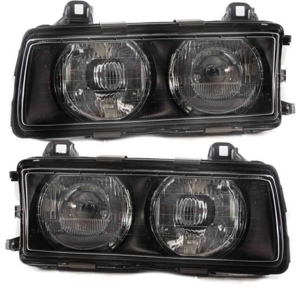Set ajovalot H1/H1 todellinen lasi design + 4x H1 sopii BMW E36 90-94 (vilkkujen kanssa)