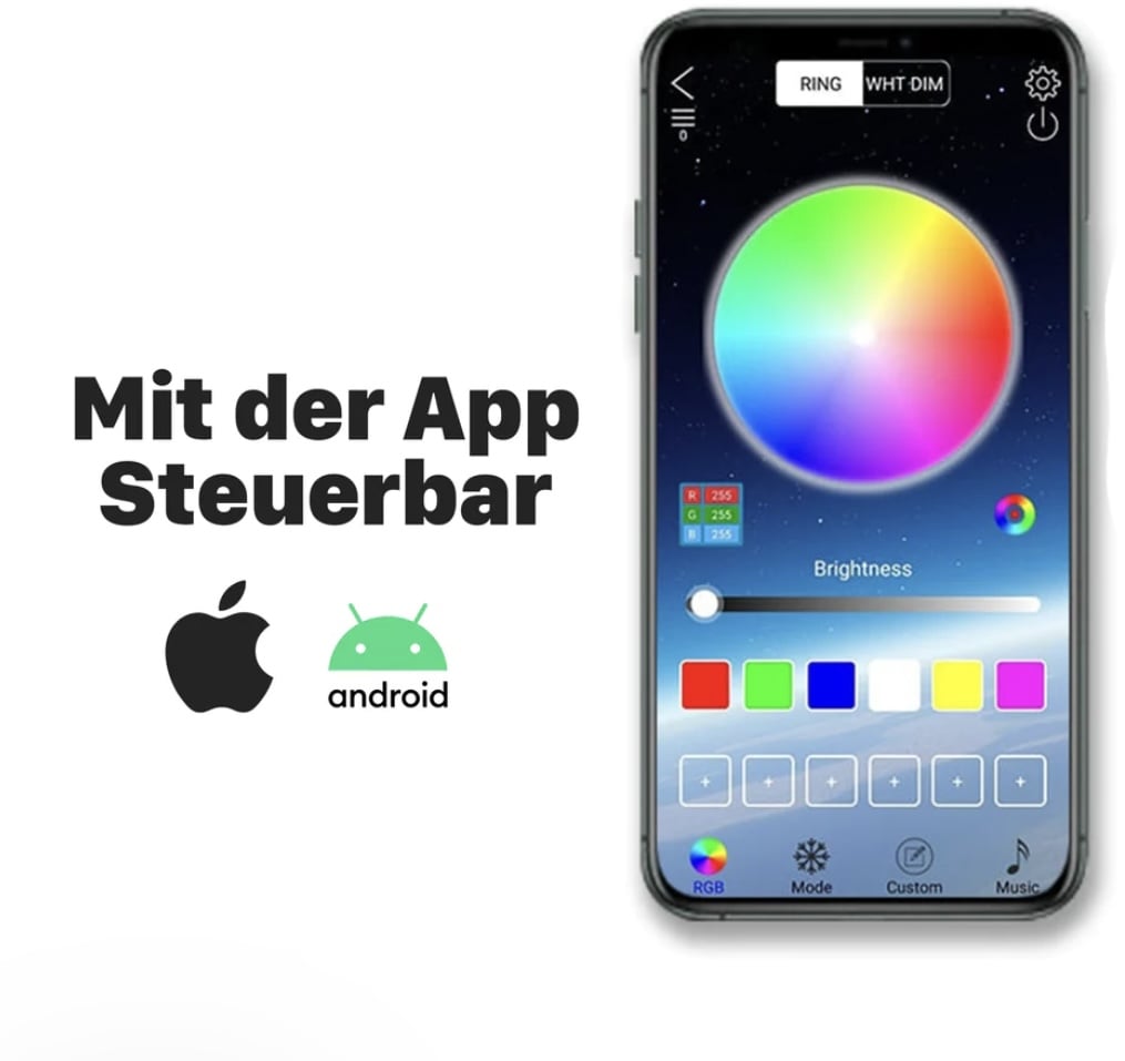 Ambiente Beleuchtung mit App Steuerung