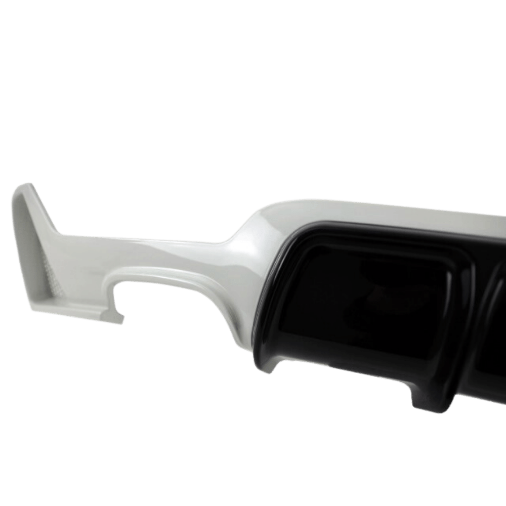 Rear diffuser different color combinations (carbon) for F32 F33 F36 for double pipe exhaust left side, only suitable for sport bumpers suitable for BMW 4 Series Coupe/Cabrio/Gran Coupe F32, F33 and F36 year 13 - 21 