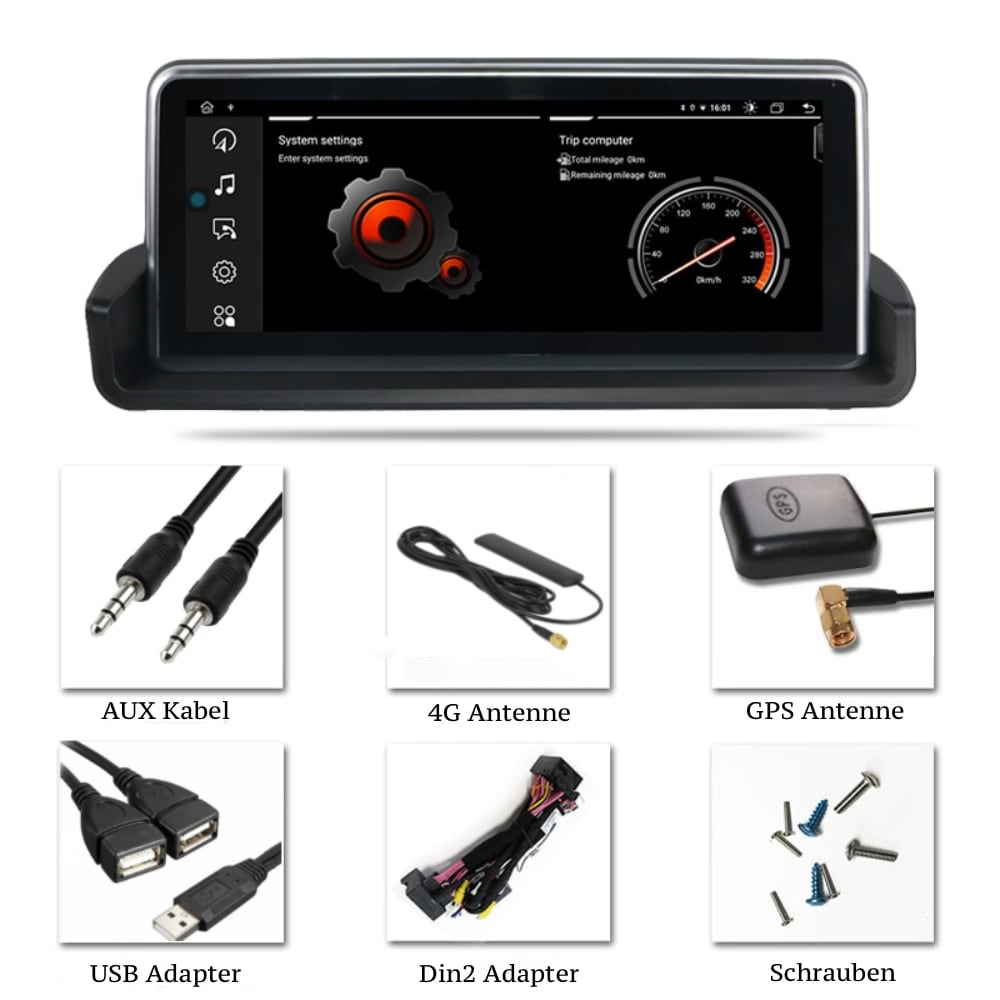 E90 NAVI Nachrüst SET + AppleCarPlay + IDrive